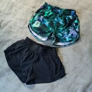 2 pairs of Girl Shorts -  Lululemon and All in Motion -  size 2 Lulu & 6/6X